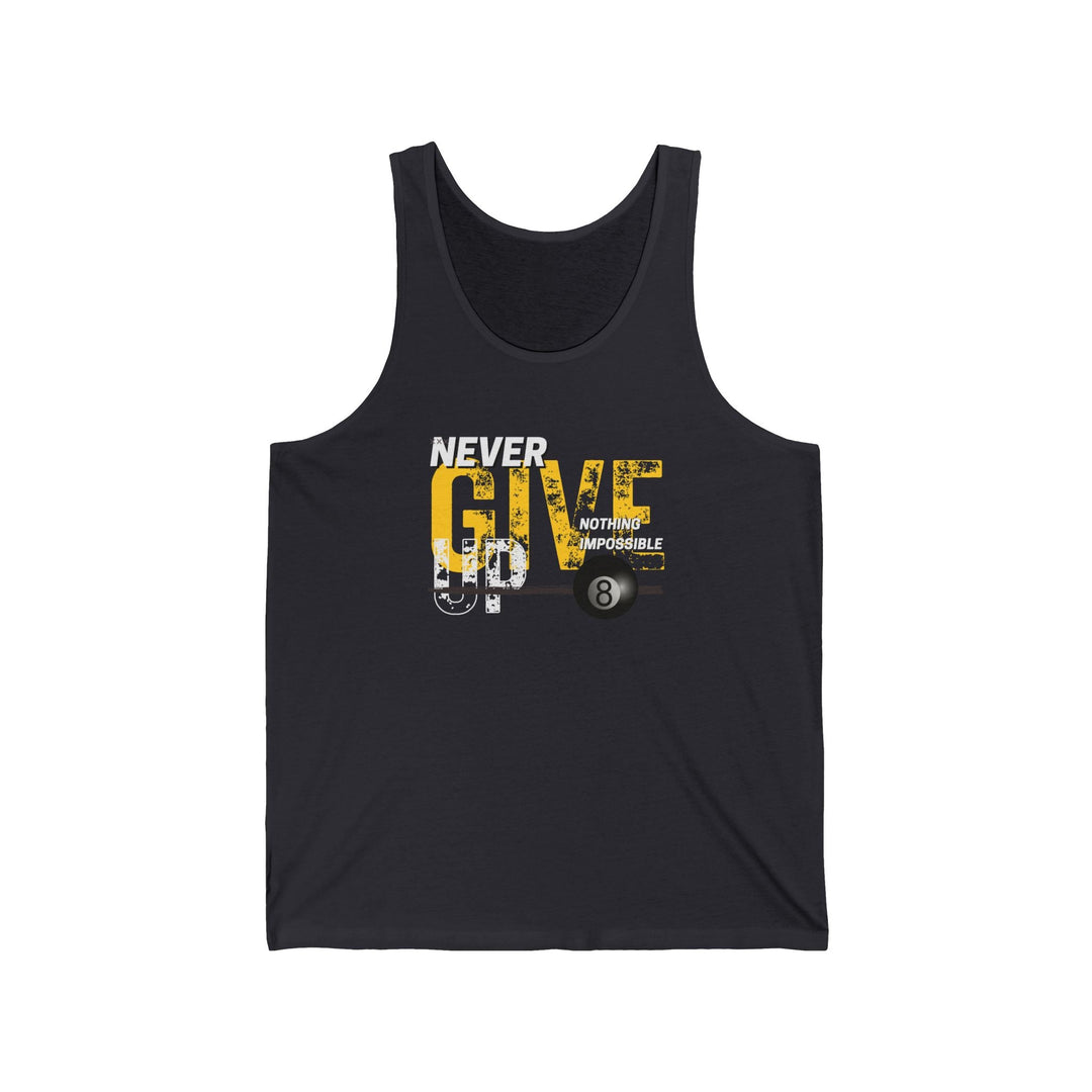 Never Give Up - 8 Ball - Unisex Tank Top - BFLY BILLIARDS