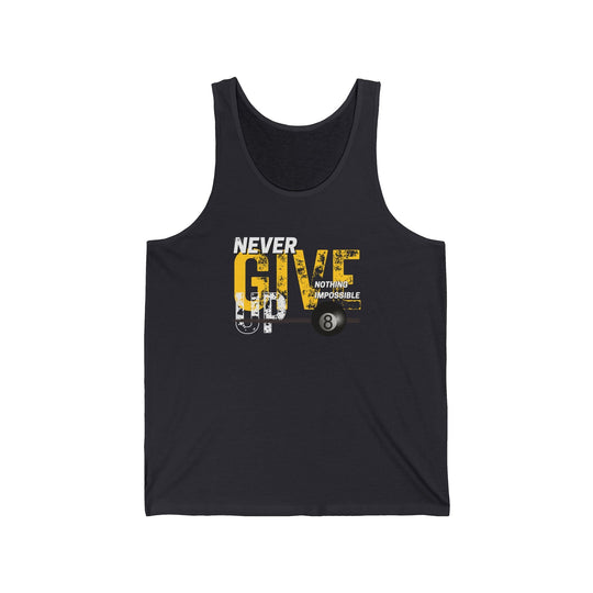 Never Give Up - 8 Ball - Unisex Tank Top - BFLY BILLIARDS