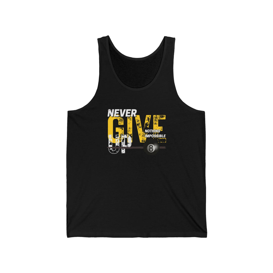 Never Give Up - 8 Ball - Unisex Tank Top - BFLY BILLIARDS
