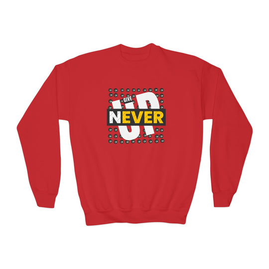 Never Give Up - 8 Ball - Unisex Youth Crewneck Sweatshirt - BFLY BILLIARDS