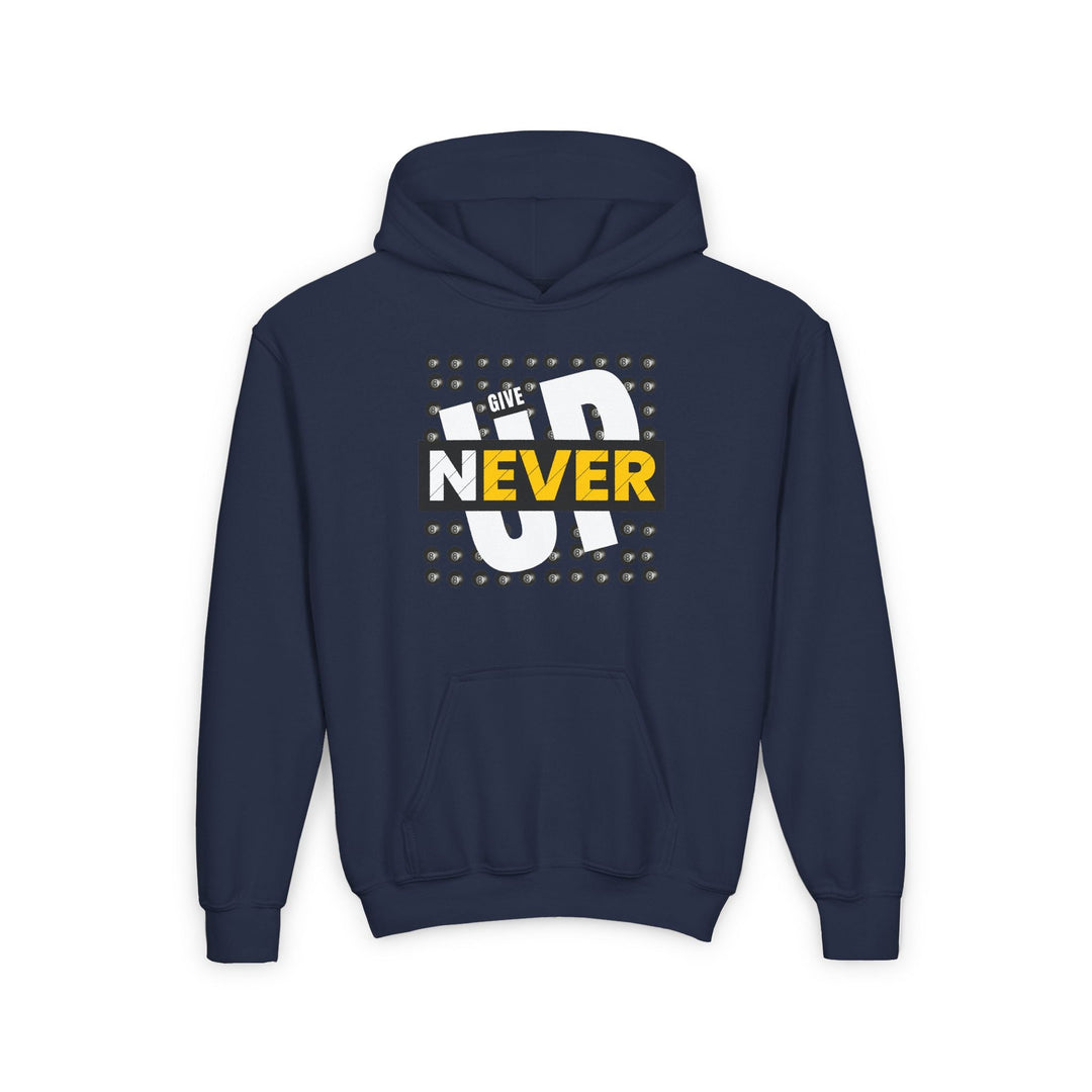 Never Give Up - 8 Ball - Unisex Youth Pullover Hoodie - BFLY BILLIARDS