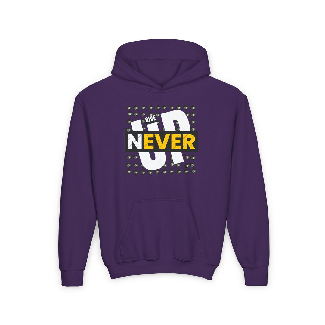 Never Give Up - 8 Ball - Unisex Youth Pullover Hoodie - BFLY BILLIARDS