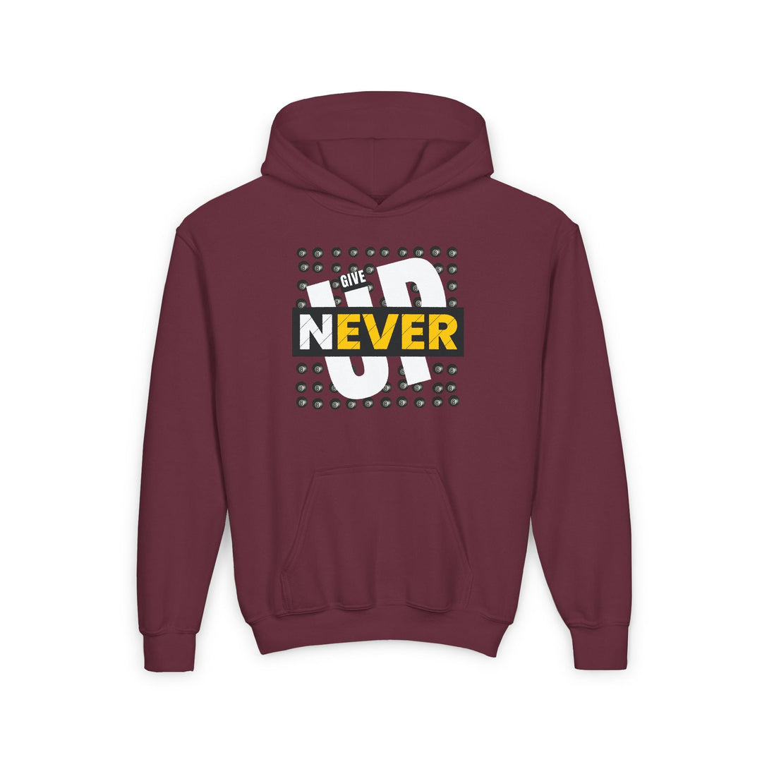 Never Give Up - 8 Ball - Unisex Youth Pullover Hoodie - BFLY BILLIARDS