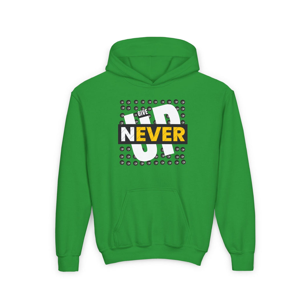 Never Give Up - 8 Ball - Unisex Youth Pullover Hoodie - BFLY BILLIARDS