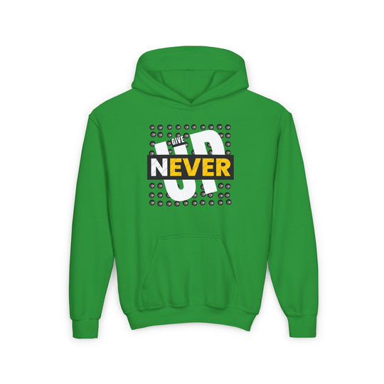 Never Give Up - 8 Ball - Unisex Youth Pullover Hoodie - BFLY BILLIARDS