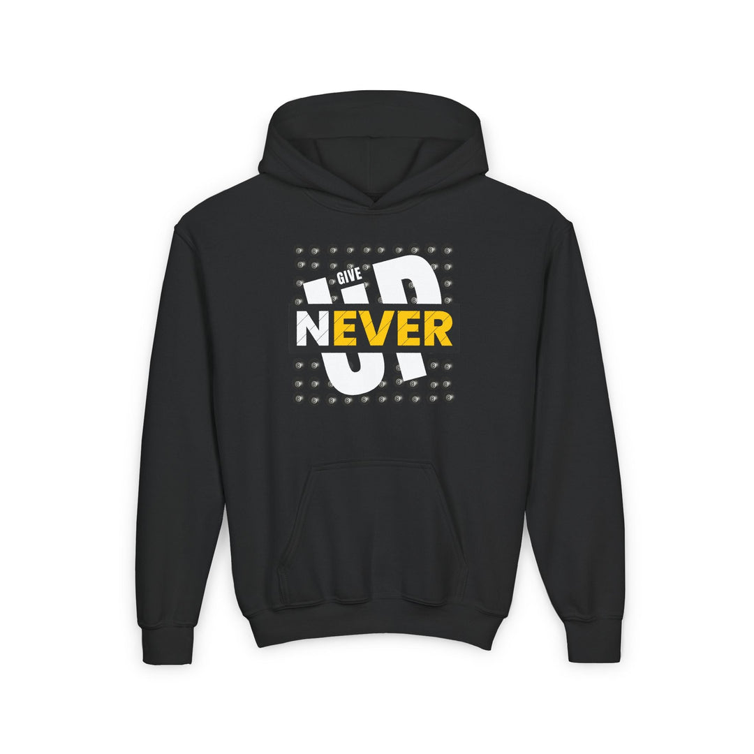 Never Give Up - 8 Ball - Unisex Youth Pullover Hoodie - BFLY BILLIARDS