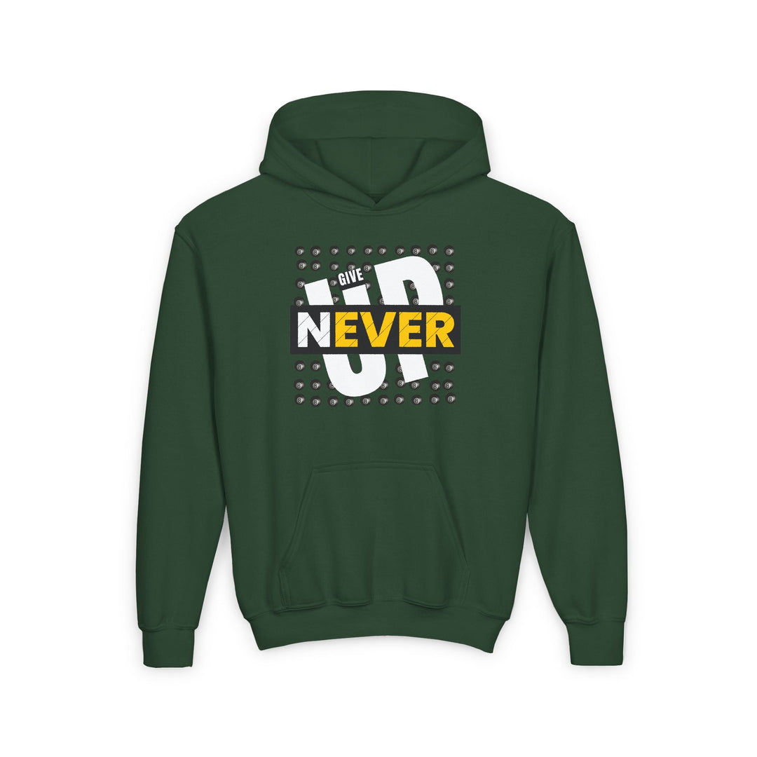 Never Give Up - 8 Ball - Unisex Youth Pullover Hoodie - BFLY BILLIARDS