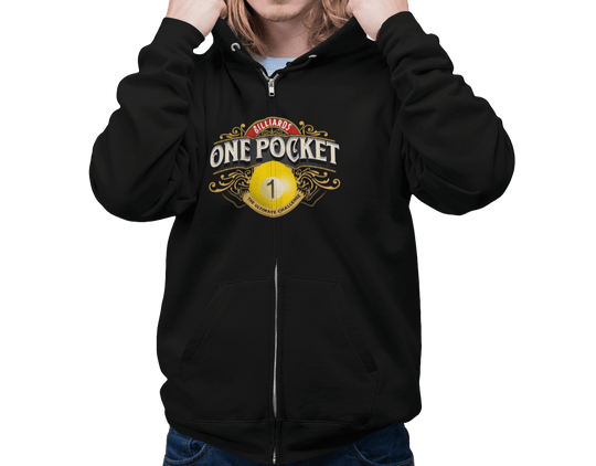One Pocket Billiards - Full Zip Hoodie - BFLY BILLIARDS