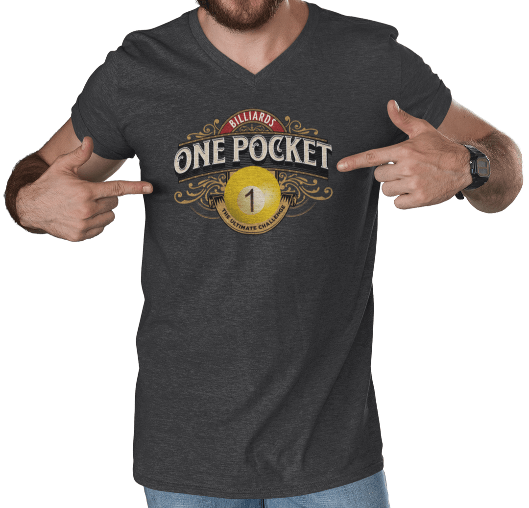 One Pocket BIlliards - Unisex V - Neck Tee - BFLY BILLIARDS