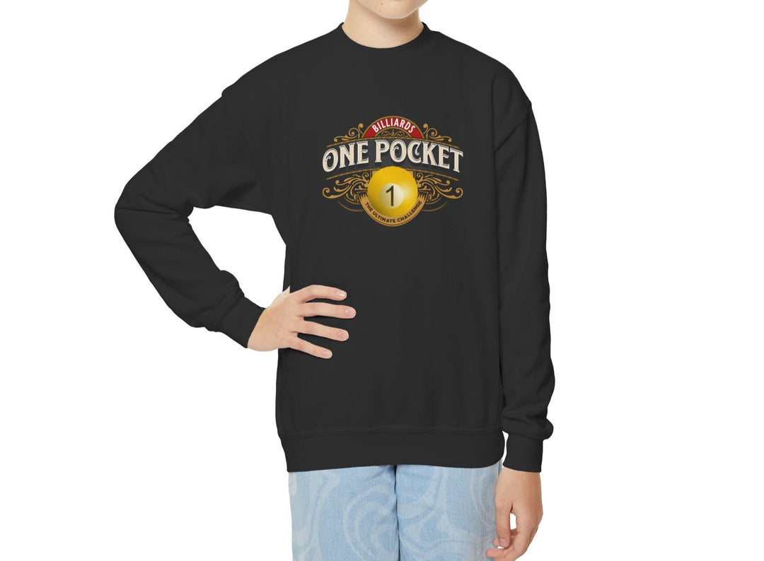 One Pocket Billiards - Unisex Youth Crewneck Sweatshirt - BFLY BILLIARDS