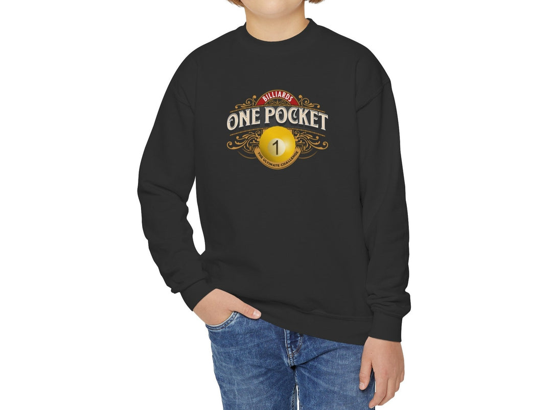 One Pocket Billiards - Unisex Youth Crewneck Sweatshirt - BFLY BILLIARDS