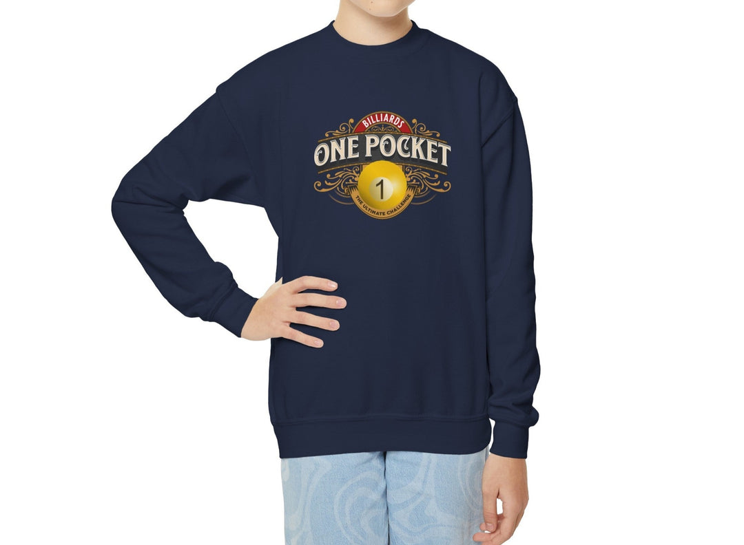 One Pocket Billiards - Unisex Youth Crewneck Sweatshirt - BFLY BILLIARDS