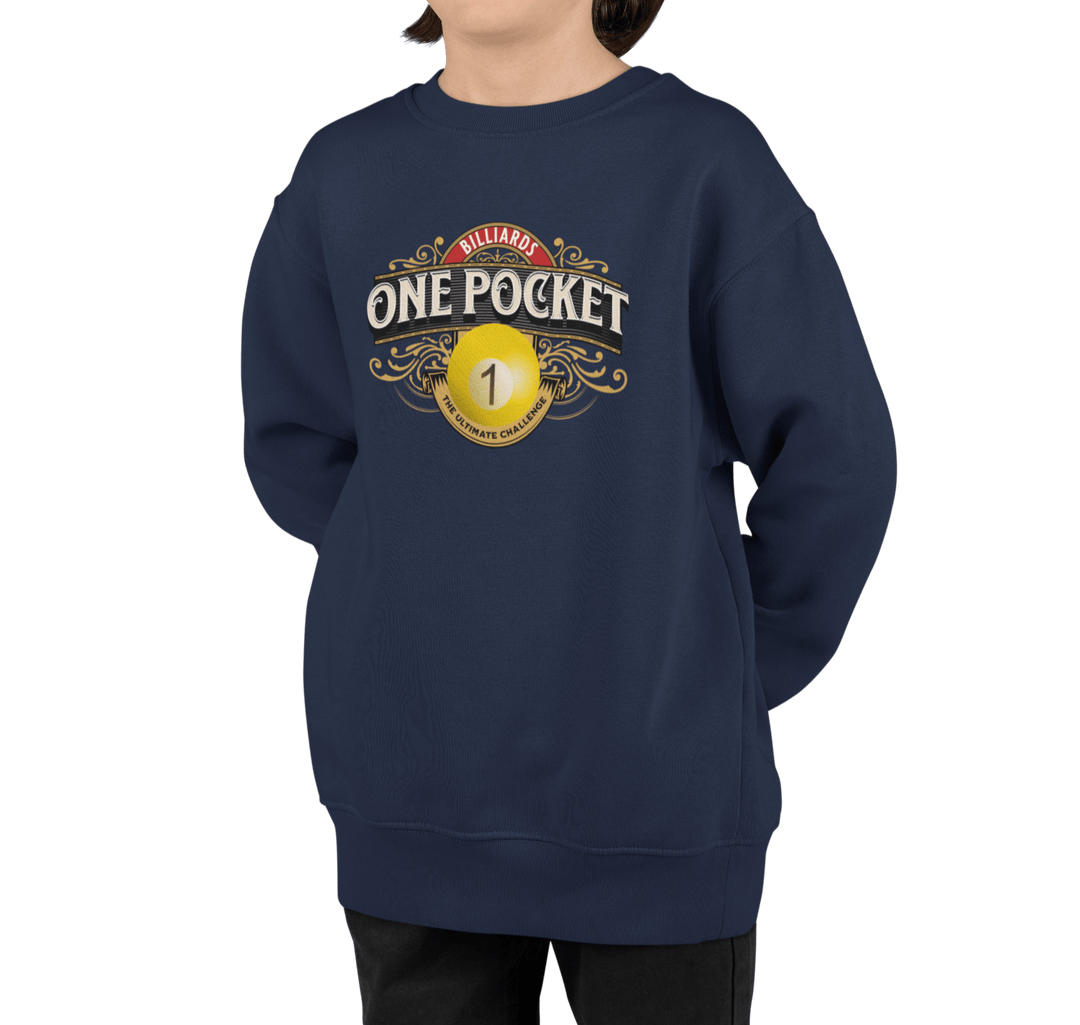 One Pocket Billiards - Unisex Youth Crewneck Sweatshirt - BFLY BILLIARDS