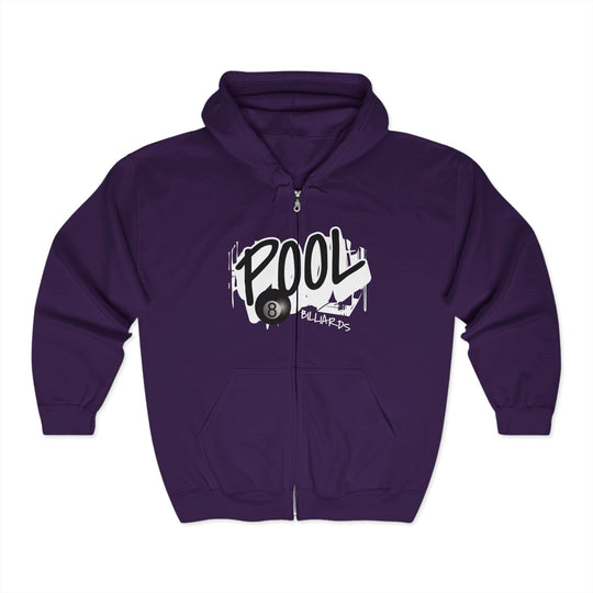Pool - 8 Ball Billiards Streetwear - Full Zip Hoodie - BFLY BILLIARDS