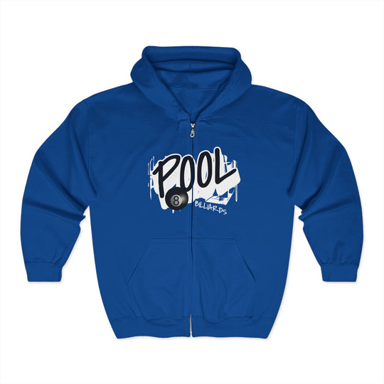 Pool - 8 Ball Billiards Streetwear - Full Zip Hoodie - BFLY BILLIARDS