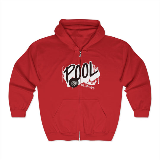Pool - 8 Ball Billiards Streetwear - Full Zip Hoodie - BFLY BILLIARDS