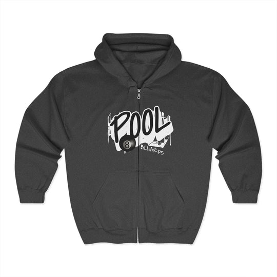Pool - 8 Ball Billiards Streetwear - Full Zip Hoodie - BFLY BILLIARDS