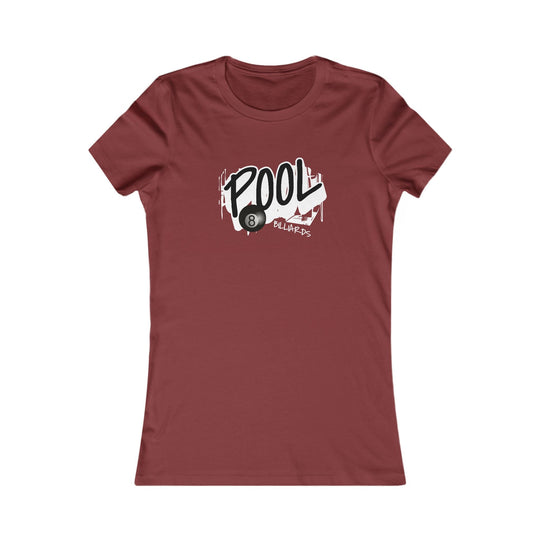 Pool - 8 Ball Billiards Streetwear - Women's Fitted Tee - BFLY BILLIARDS