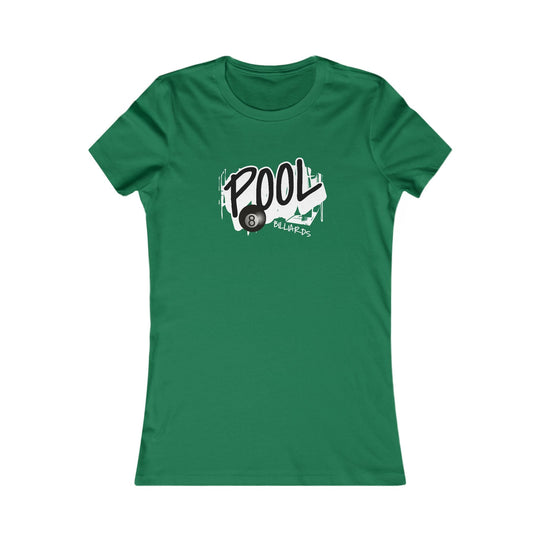 Pool - 8 Ball Billiards Streetwear - Women's Fitted Tee - BFLY BILLIARDS