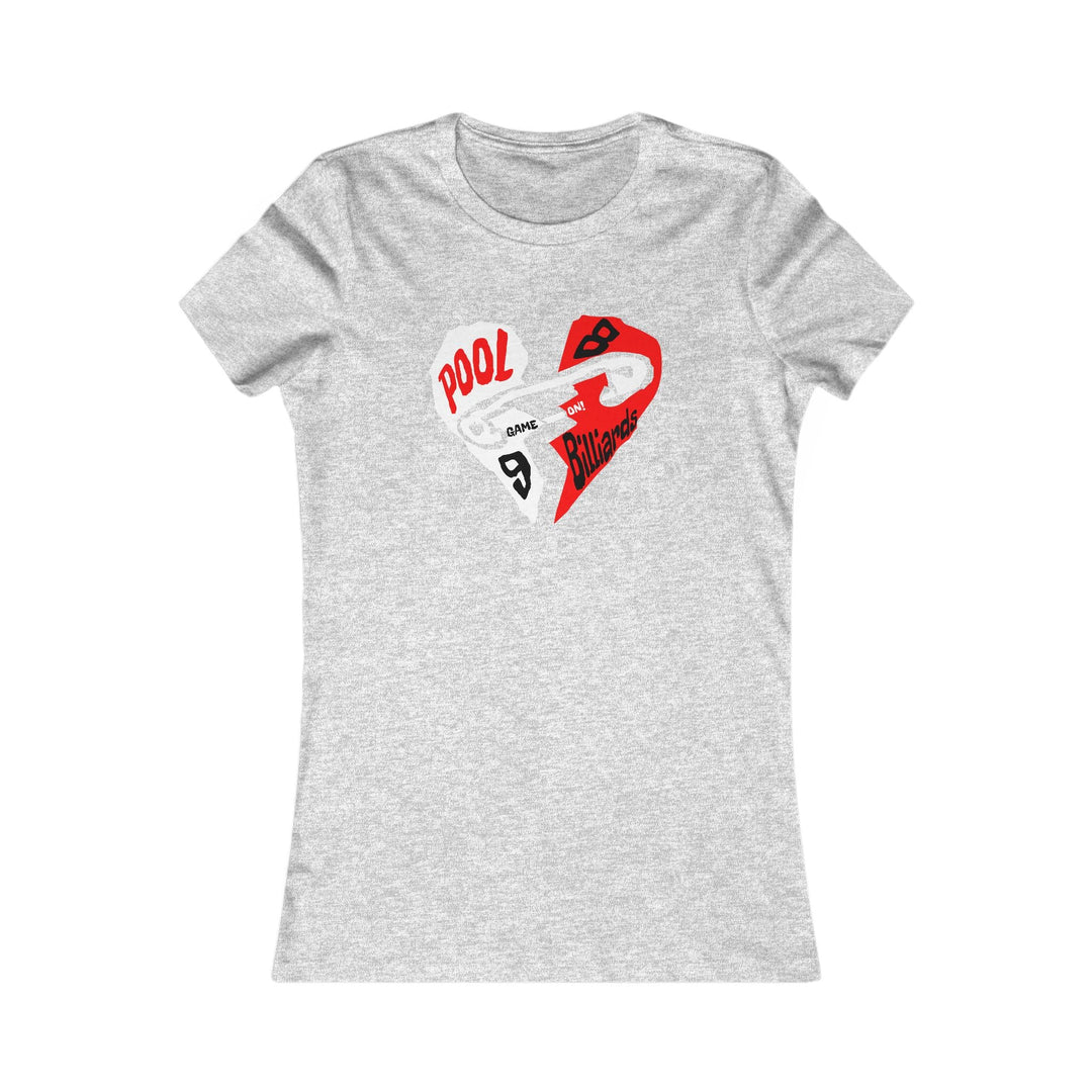 Pool - Billiards - Mended Heart - Women's Fitted Tee - BFLY BILLIARDS