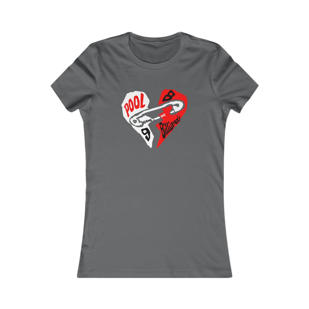 Pool - Billiards - Mended Heart - Women's Fitted Tee - BFLY BILLIARDS