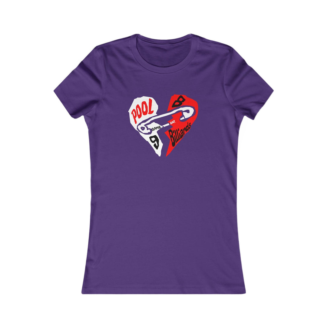 Pool - Billiards - Mended Heart - Women's Fitted Tee - BFLY BILLIARDS