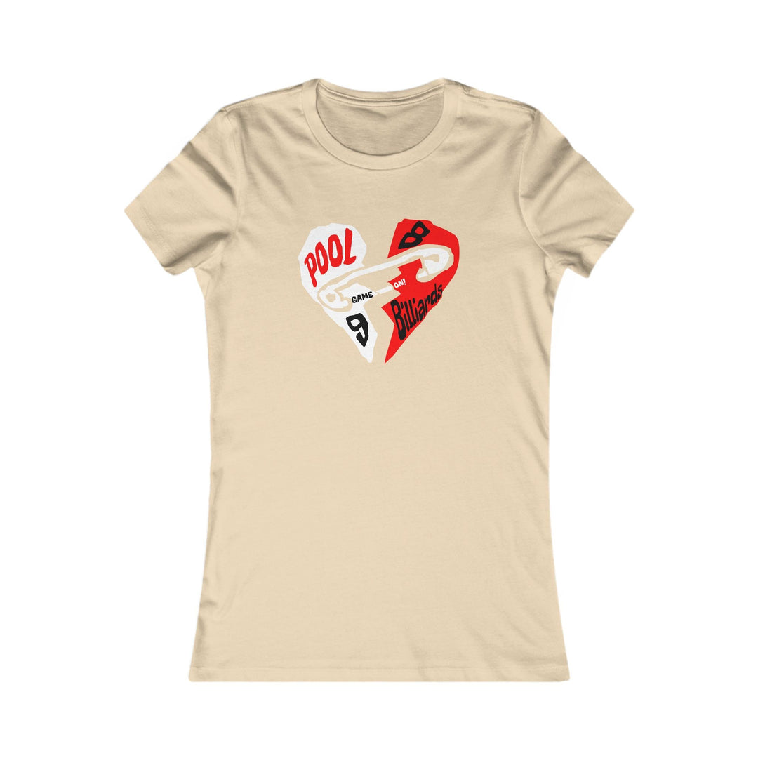 Pool - Billiards - Mended Heart - Women's Fitted Tee - BFLY BILLIARDS