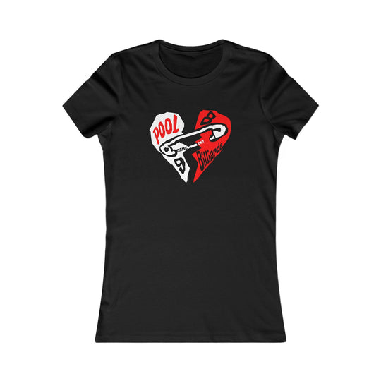 Pool - Billiards - Mended Heart - Women's Fitted Tee - BFLY BILLIARDS