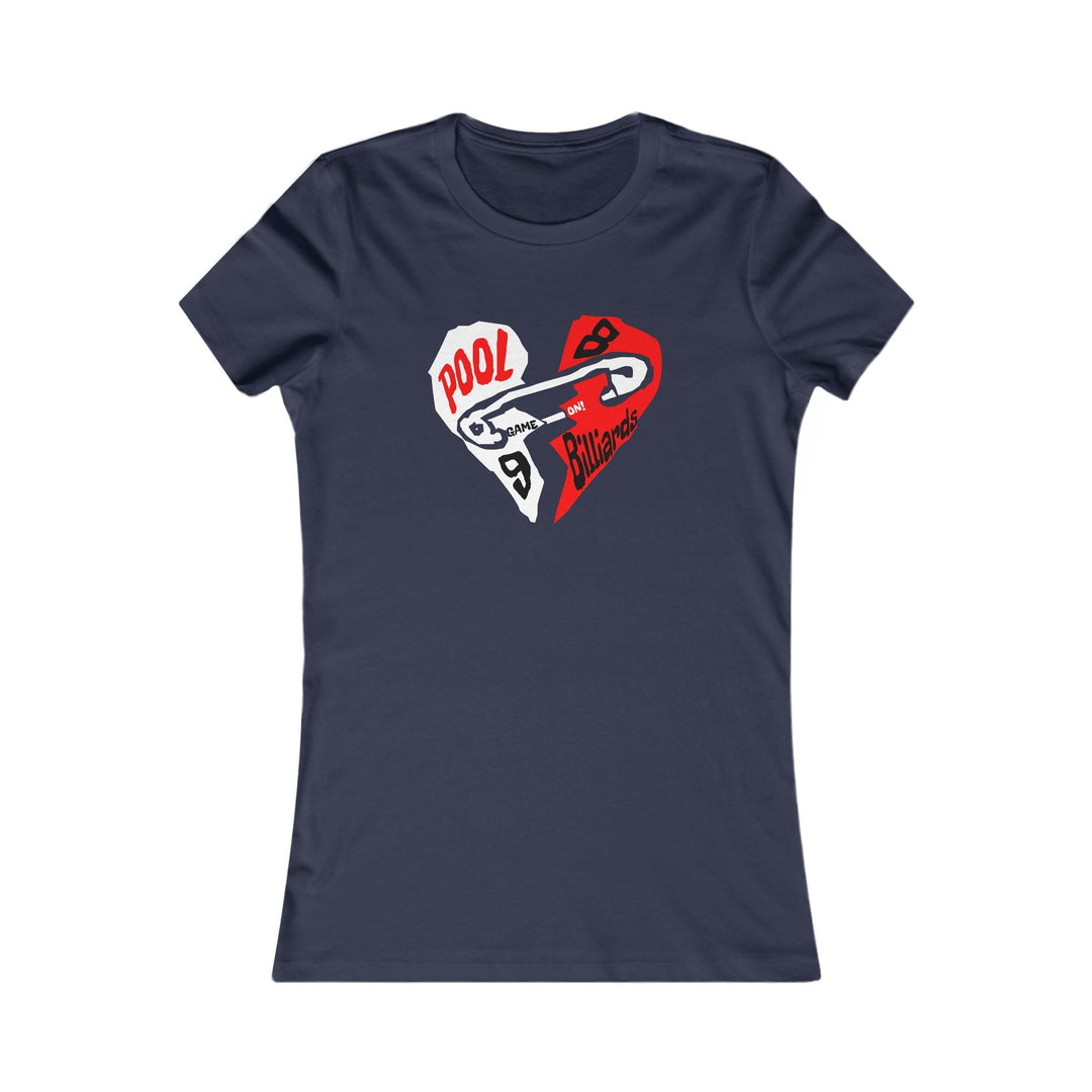 Pool - Billiards - Mended Heart - Women's Fitted Tee - BFLY BILLIARDS