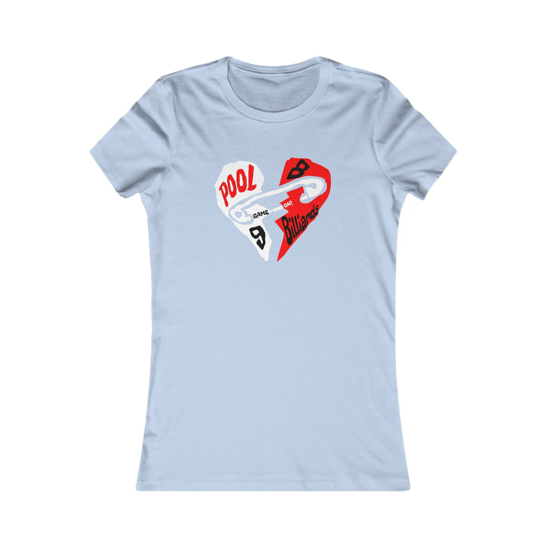 Pool - Billiards - Mended Heart - Women's Fitted Tee - BFLY BILLIARDS