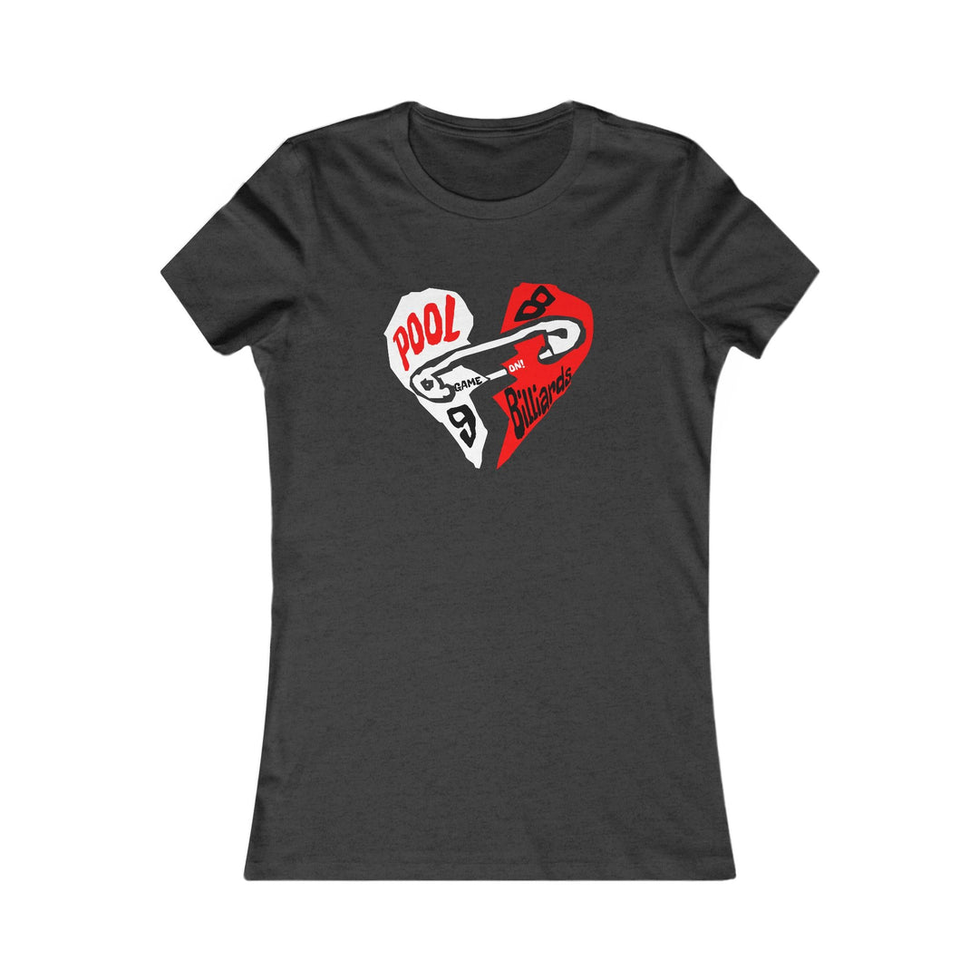 Pool - Billiards - Mended Heart - Women's Fitted Tee - BFLY BILLIARDS
