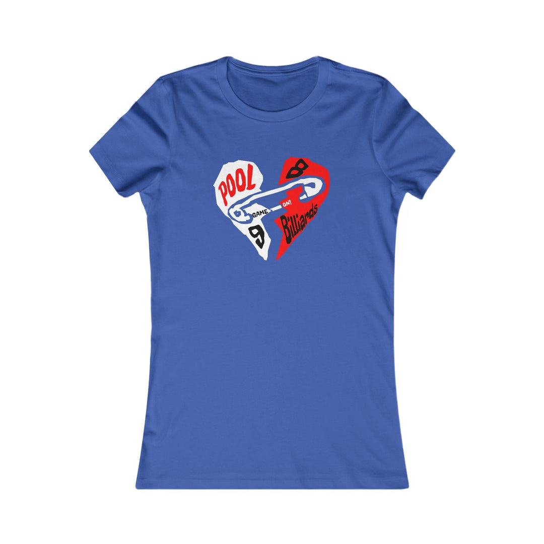 Pool - Billiards - Mended Heart - Women's Fitted Tee - BFLY BILLIARDS
