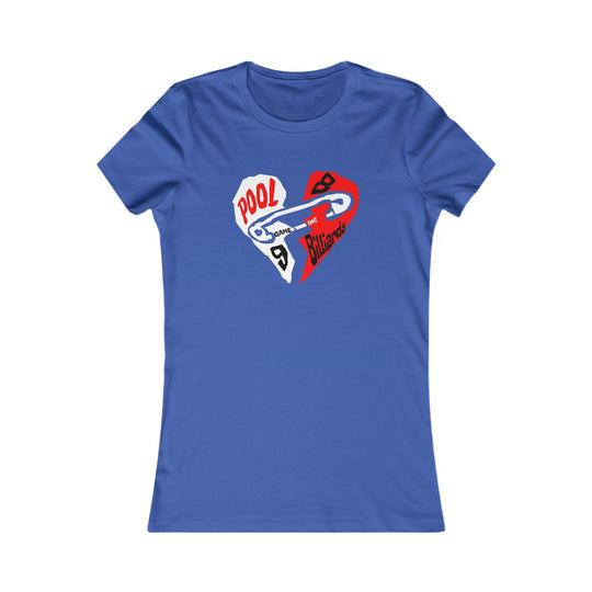 Pool - Billiards - Mended Heart - Women's Fitted Tee - BFLY BILLIARDS