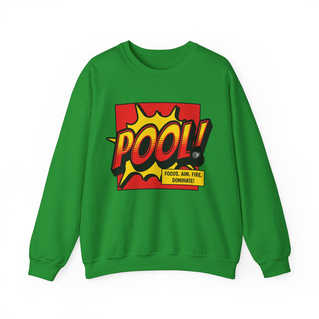 Pool: Focus. Aim. Fire. Dominate - Unisex Crewneck Sweatshirt - BFLY BILLIARDS