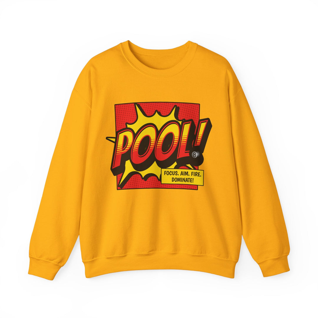 Pool: Focus. Aim. Fire. Dominate - Unisex Crewneck Sweatshirt - BFLY BILLIARDS