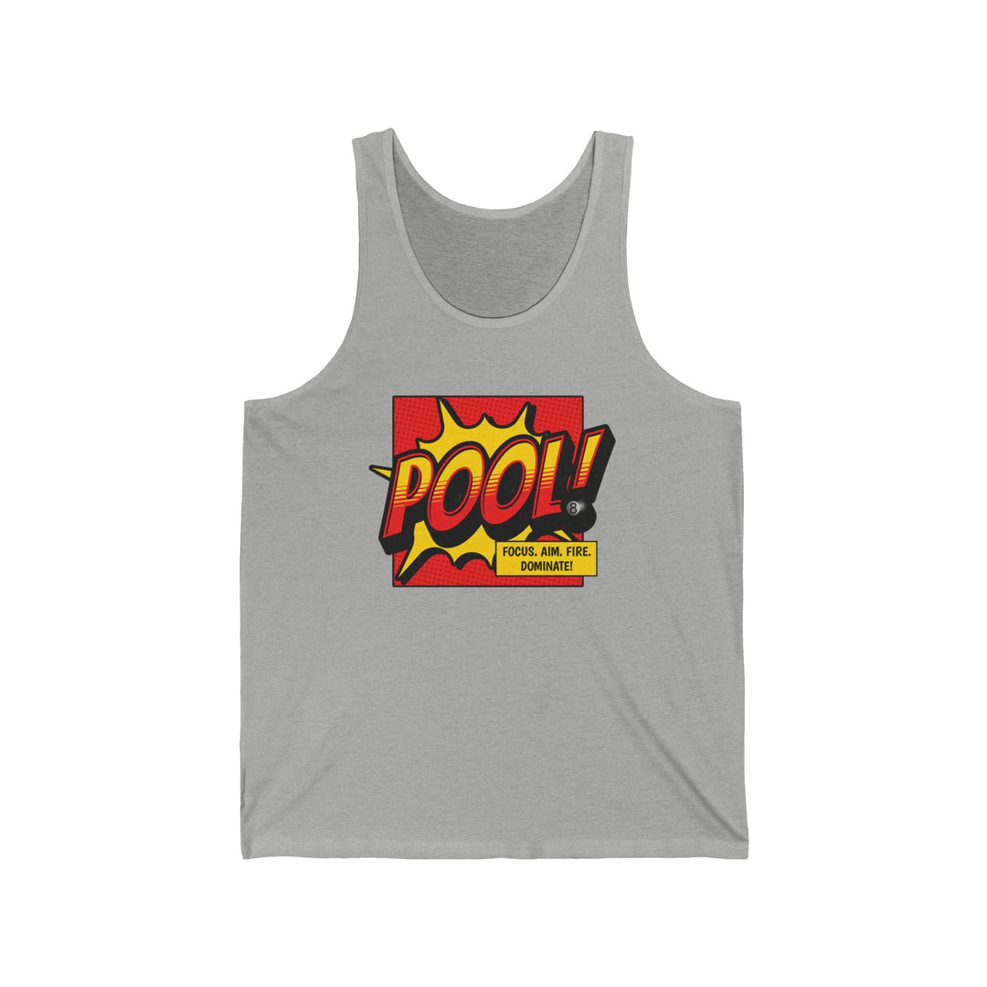 Pool: Focus. Aim. Fire. Dominate - Unisex Tank Top - BFLY BILLIARDS