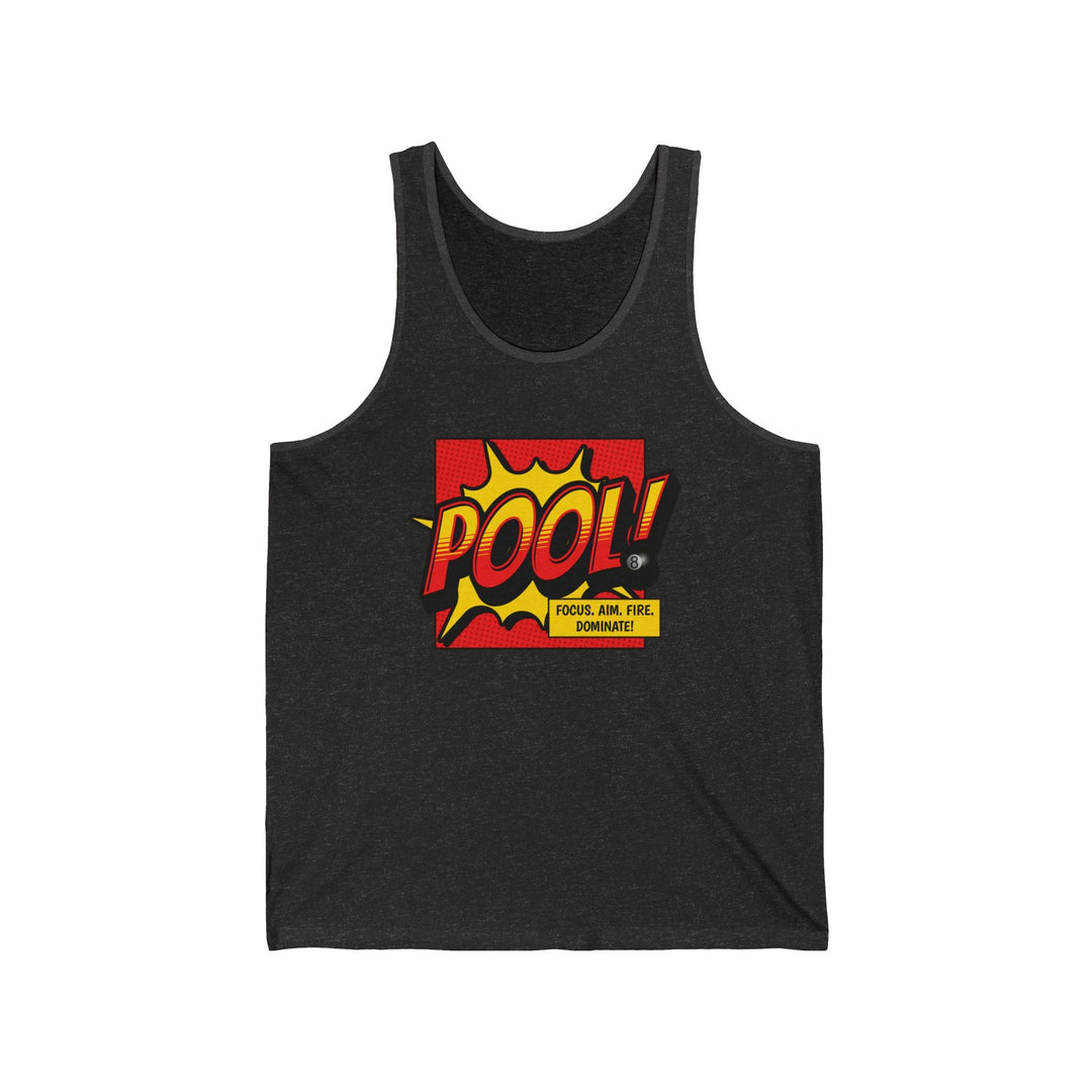 Pool: Focus. Aim. Fire. Dominate - Unisex Tank Top - BFLY BILLIARDS