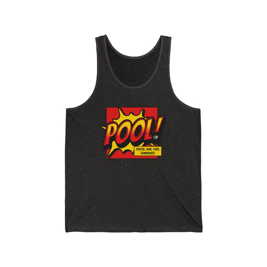 Pool: Focus. Aim. Fire. Dominate - Unisex Tank Top - BFLY BILLIARDS