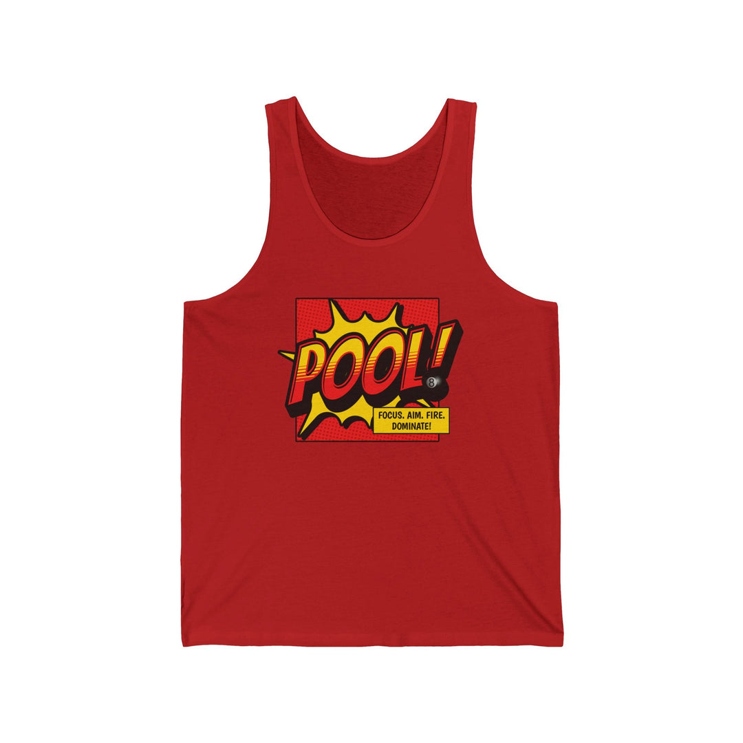 Pool: Focus. Aim. Fire. Dominate - Unisex Tank Top - BFLY BILLIARDS