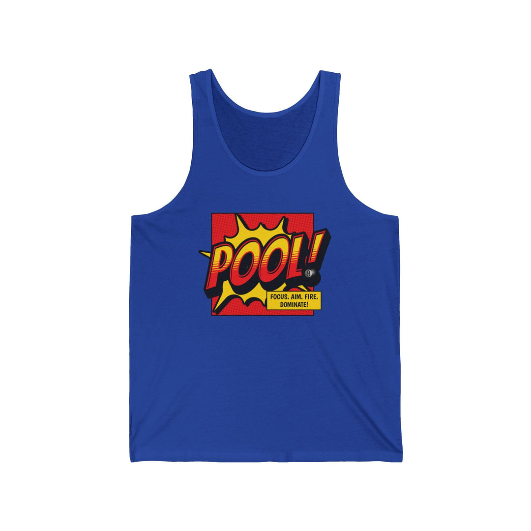 Pool: Focus. Aim. Fire. Dominate - Unisex Tank Top - BFLY BILLIARDS