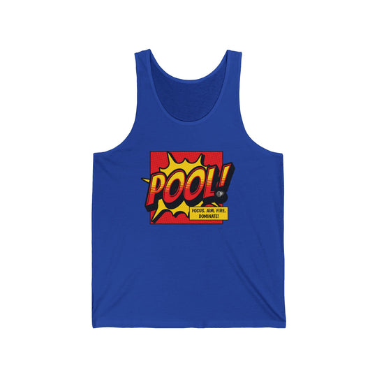 Pool: Focus. Aim. Fire. Dominate - Unisex Tank Top - BFLY BILLIARDS