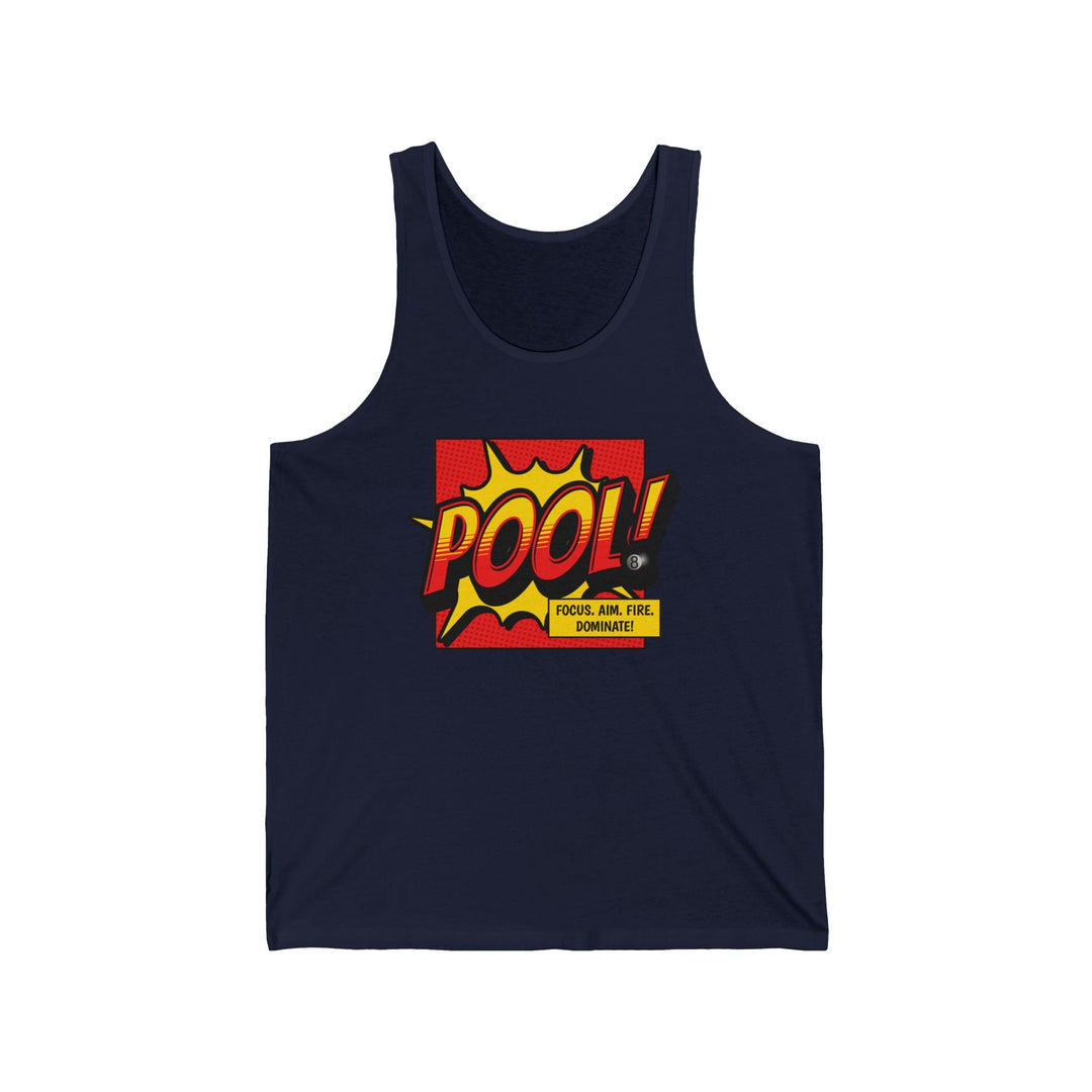 Pool: Focus. Aim. Fire. Dominate - Unisex Tank Top - BFLY BILLIARDS