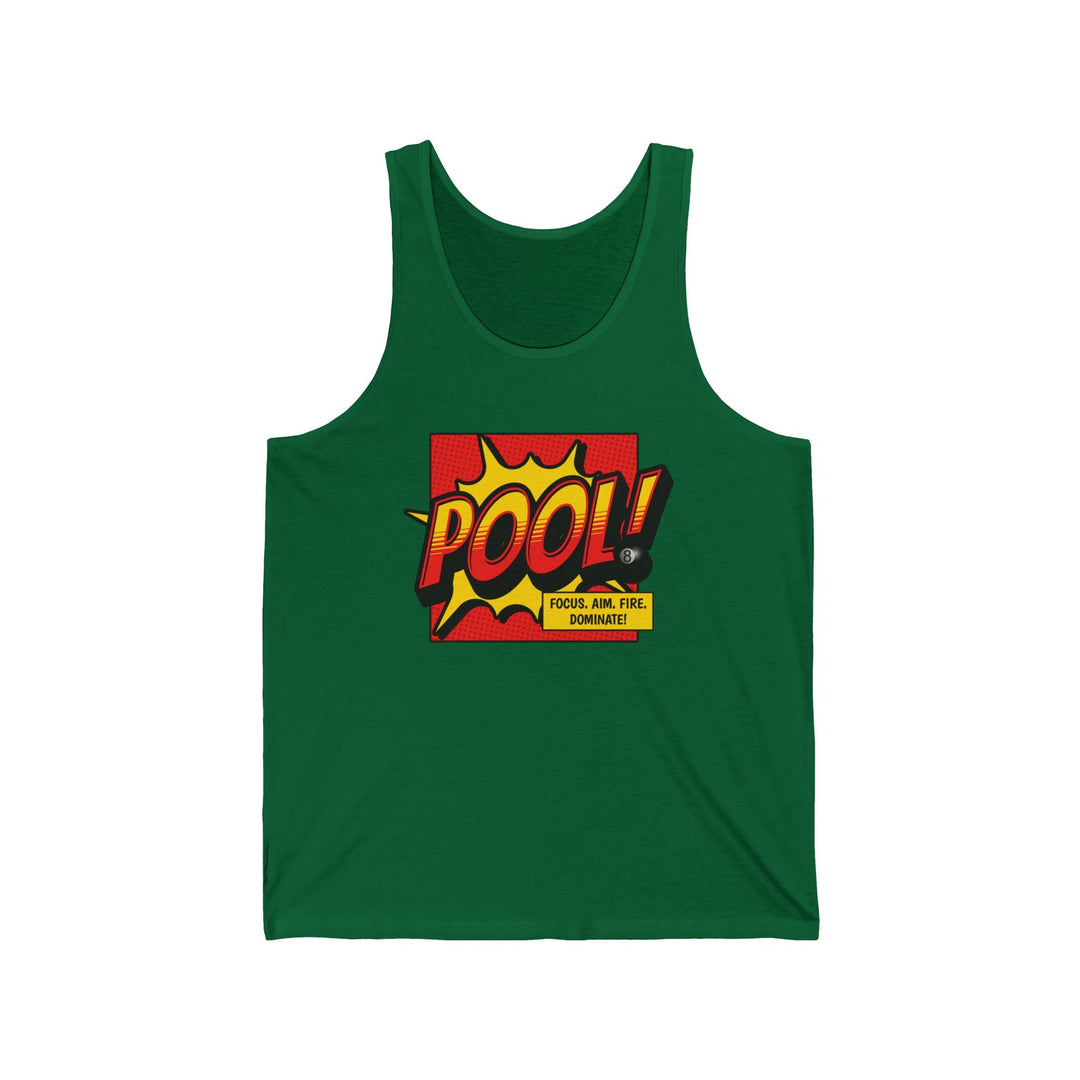 Pool: Focus. Aim. Fire. Dominate - Unisex Tank Top - BFLY BILLIARDS