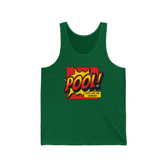 Pool: Focus. Aim. Fire. Dominate - Unisex Tank Top - BFLY BILLIARDS