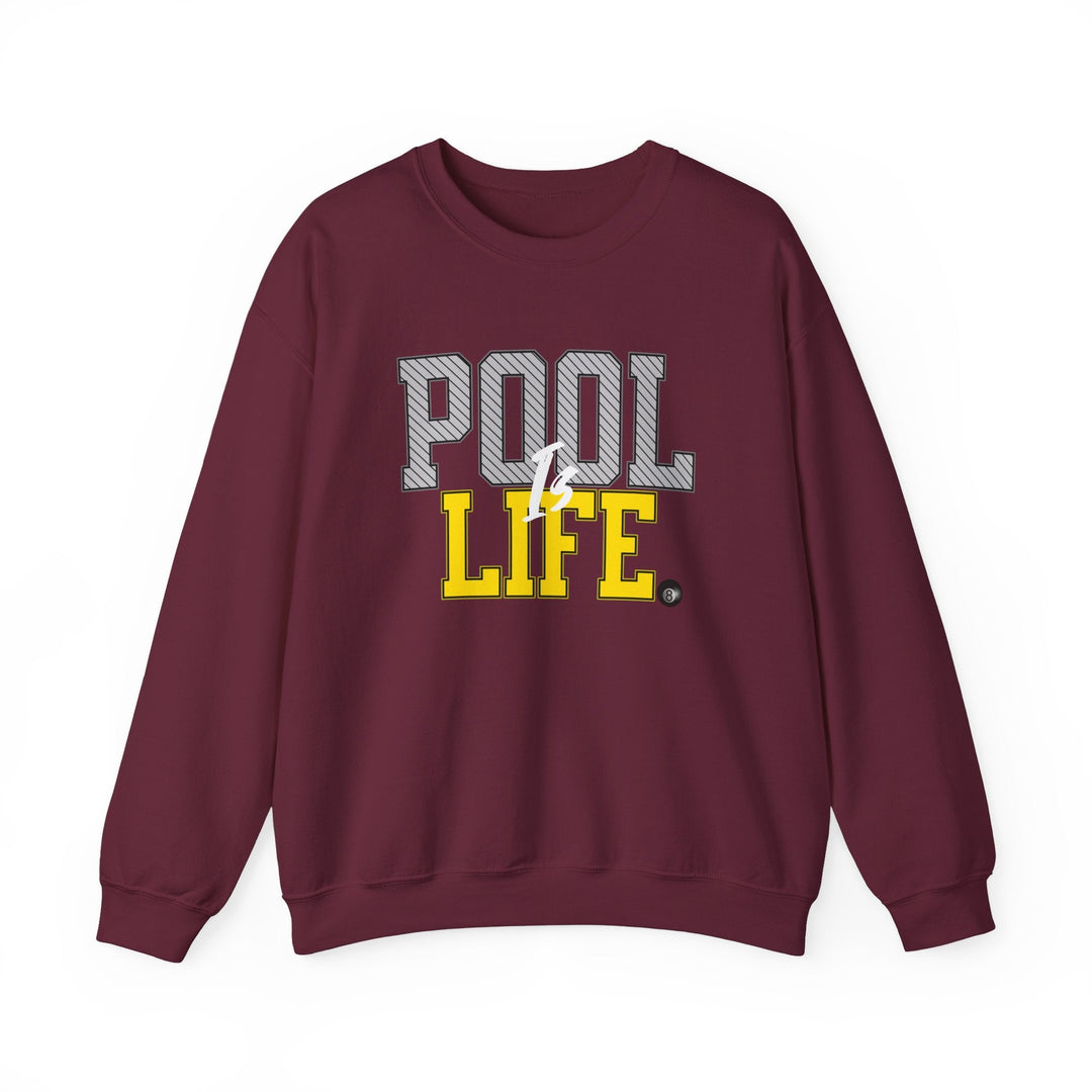 Pool is Life - 8 Ball - Unisex Crewneck Sweatshirt - BFLY BILLIARDS