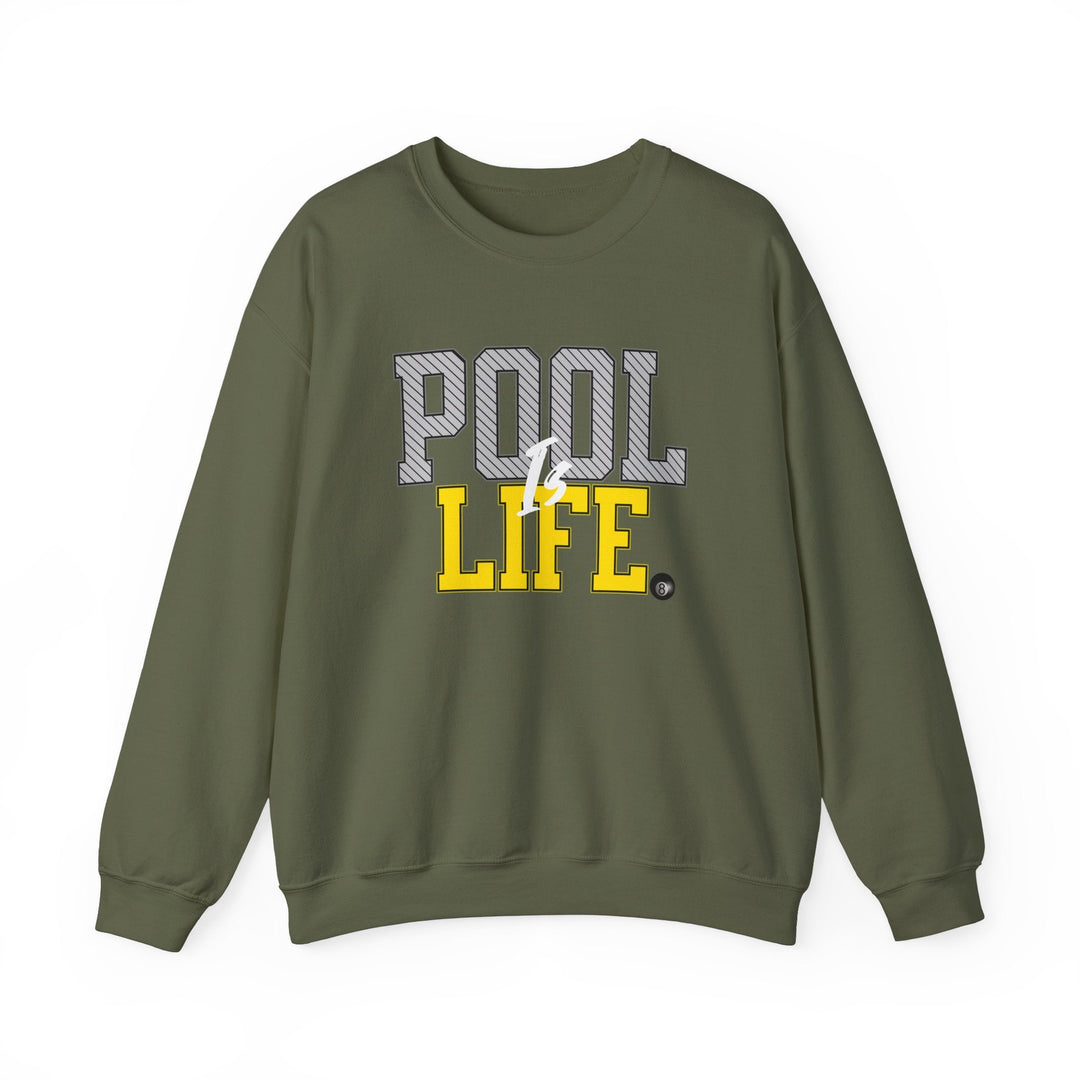Pool is Life - 8 Ball - Unisex Crewneck Sweatshirt - BFLY BILLIARDS