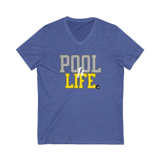 Pool is Life - 8 Ball - Unisex V - Neck Tee - BFLY BILLIARDS