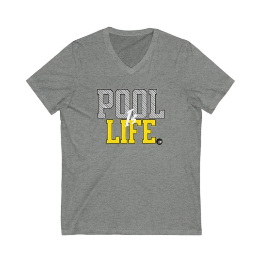 Pool is Life - 8 Ball - Unisex V - Neck Tee - BFLY BILLIARDS