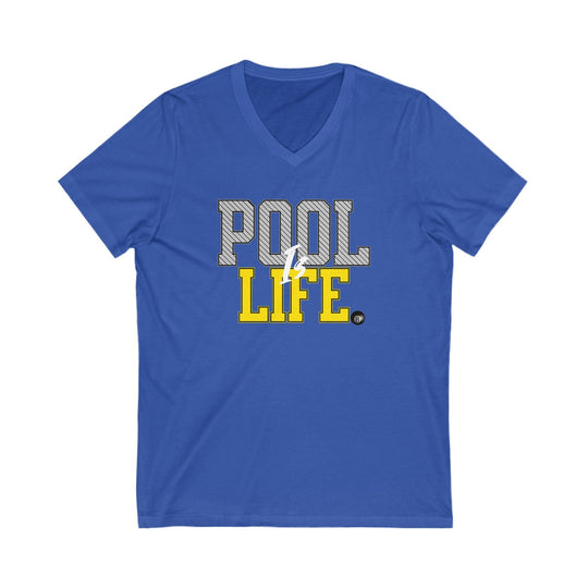 Pool is Life - 8 Ball - Unisex V - Neck Tee - BFLY BILLIARDS
