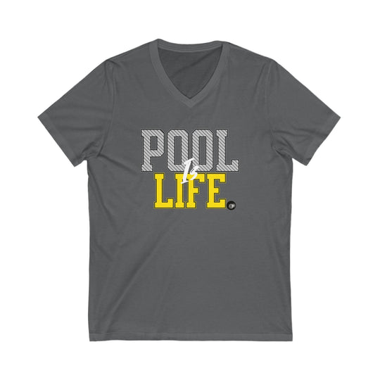 Pool is Life - 8 Ball - Unisex V - Neck Tee - BFLY BILLIARDS